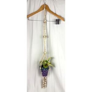 VTG Hanging Seashell Planter Holder Home Decor Plant Stand 1970s